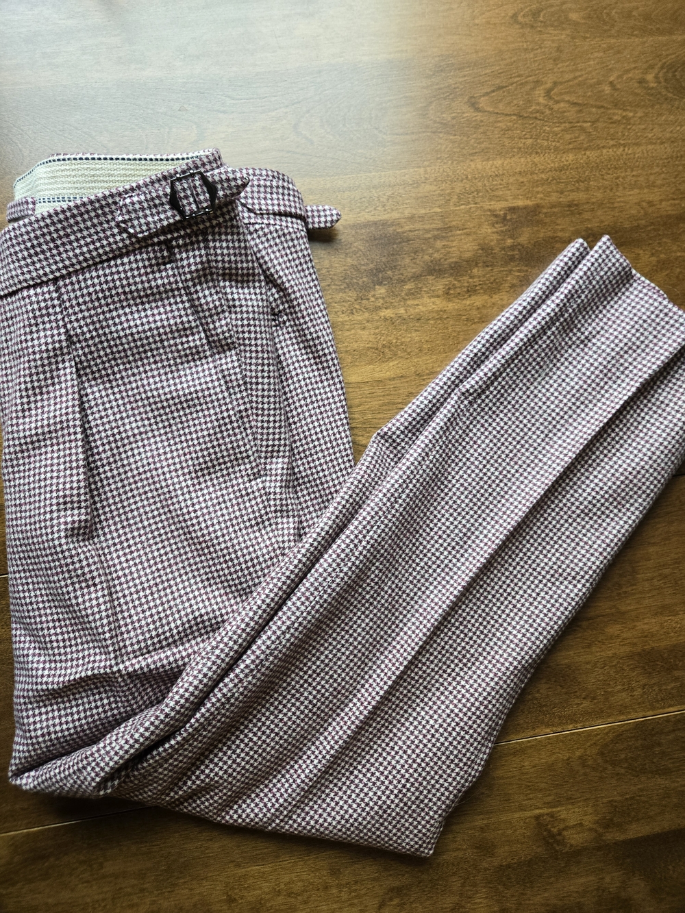 Suitsupply Firenze Trousers Mens 28 Italy E Thomas Wool Slim Fit Side Tab - Picture 2 of 8